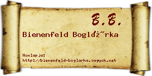 Bienenfeld Boglárka névjegykártya
