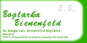 boglarka bienenfeld business card